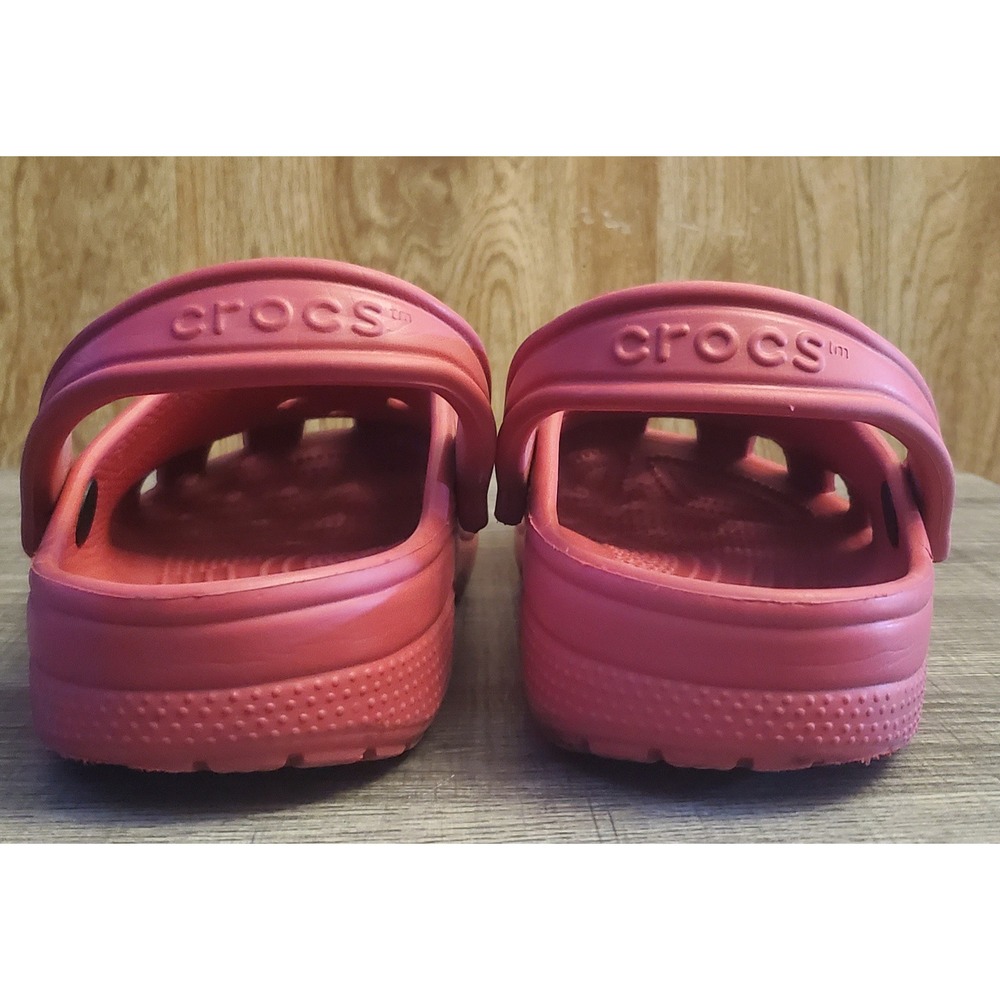 Crocs Classic Slip On Clogs Women's 9 Men's‎ 7 Red - Picture 4 of 10